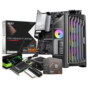 Gaming Desktop PC Tower - Ryzen 5 7400 6-Core, 16GB DDR5, 1TB NVMe PCIe SSD